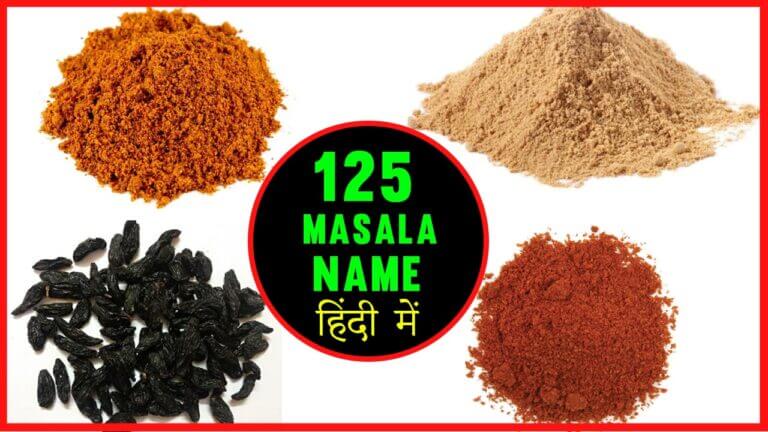 masala name in hindi